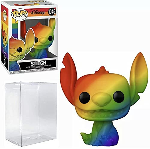Stitch Rainbow Pop 1045 Disney: Pride Vinyl Figure -Bundled with EcoTek Protector to Protect Display Box-