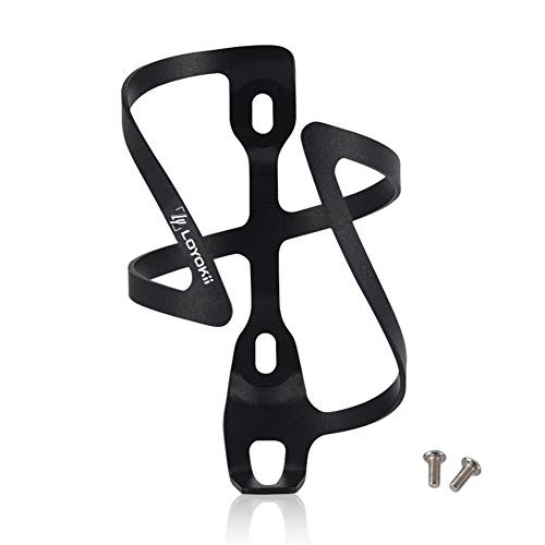 LOYOKii Bike Water Bottle Cage, Lightweight Aluminum Alloy Bike Water Bottle Holder Bicycle Cages Bike Drink Holder for Cycling Mountain Bike Road Bike -Black- LOYOKii Bike Water Bottle Cage, Lightweight Aluminum Alloy Bike Water Bottle Holder Bicycle Cages Bike Drink Holder for Cycling Mountain Bike Road Bike -Black-