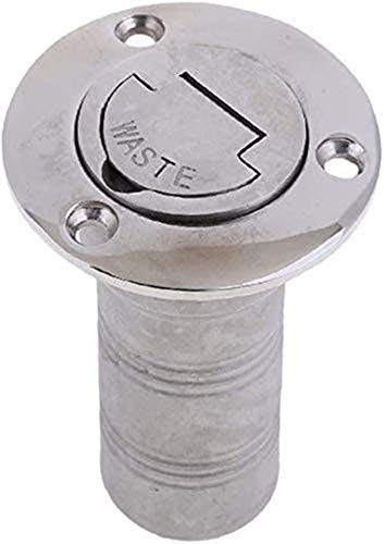 ISURE MARINE Boat Waste Deck Fill/Filler with Keyless Cap 1-1/2" Marine Mirror- Polished 316 Stainless Steel Hardware for Boat Yacht Caravan 1-1/2" 38mm