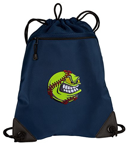 BROAD BAY Softball Drawstring Backpack Softball Cinch Bag - UNIQUE MESH  and  MICROF