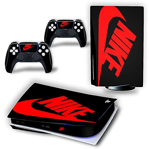 PS5 Console and Controller Skin Vinyl Sticker Decal Cover for PlayStation 5 Console and Controllers, Durable, Bubble-Free, Scratch and Dust Resistant, Disk Edition - Black Shoebox