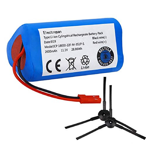 Electropan Robot Vacuum Cleaner Battery 11.1V 2600mAH Replacement for ILIFE V3 V3s V5 V5s