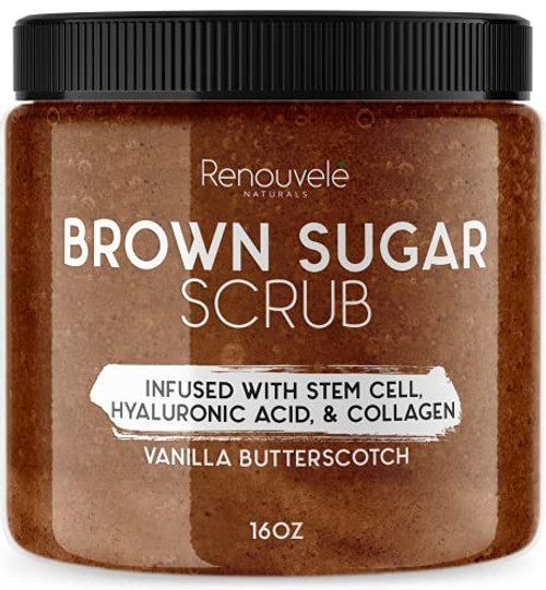 Renouvele Brown Sugar Scrub | 16oz Vanilla Butterscotch | Body Scrubs for Women Exfoliation | Exfoliating Face Scrub and Exfoliating Body Scrub | Cellulite and Foot Scrub | Leg, Shower and Facial Scrub Renouvele Brown Sugar Scrub | 16oz Vanilla Butterscotch | Body Scrubs for Women Exfoliation | Exfoliating Face Scrub and Exfoliating Body Scrub | Cellulite and Foot Scrub | Leg, Shower and Facial Scrub