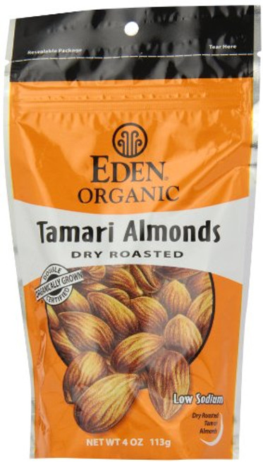 Eden Organic Tamari Almonds, Dry Roasted, 4-Ounce Package (Pack of 3) Eden Organic Tamari Almonds, Dry Roasted, 4-Ounce Package (Pack of 3)