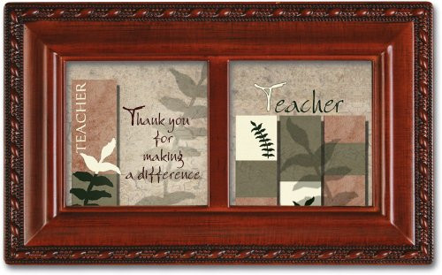 Cottage Garden Teacher Thank You Woodgrain Rope Trim Jewelry Music Box Plays Wonderful World Cottage Garden Teacher Thank You Woodgrain Rope Trim Jewelry Music Box Plays Wonderful World