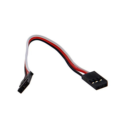 Fielect 10cm/3.94" 3-Pin Male to Male Lead Servo Extension Cable Cord Connectors, 60-Cores Wire for RC Futaba JR Servo