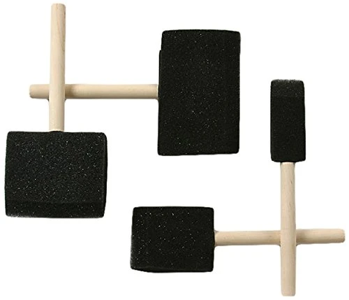 Jack Richeson 50 Pack - 4" Wood Handle Sponge Brush