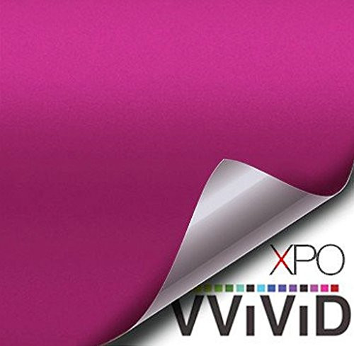 VViViD XPO Matte Magenta Vinyl Wrap Roll with Air Release Technology -3ft x 5ft-