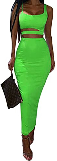 Halfword Womens Sexy Bodycon Spaghetti Strap Sleeveless V Neck Cut Out Club Party Maxi Dress Clubwear Green Halfword Womens Sexy Bodycon Spaghetti Strap Sleeveless V Neck Cut Out Club Party Maxi Dress Clubwear Green