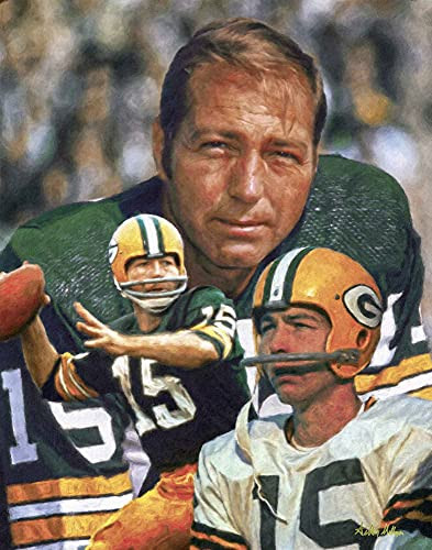 Bart Starr Green Bay Football QB Quarterback HOF Hall of Fame Art Print 1AM3 on 11x14 matte paper