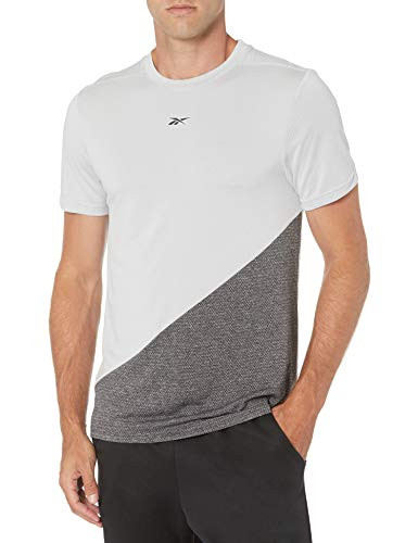 Reebok Workout Ready Melange Short Sleeve Tee, Sterling Grey, M