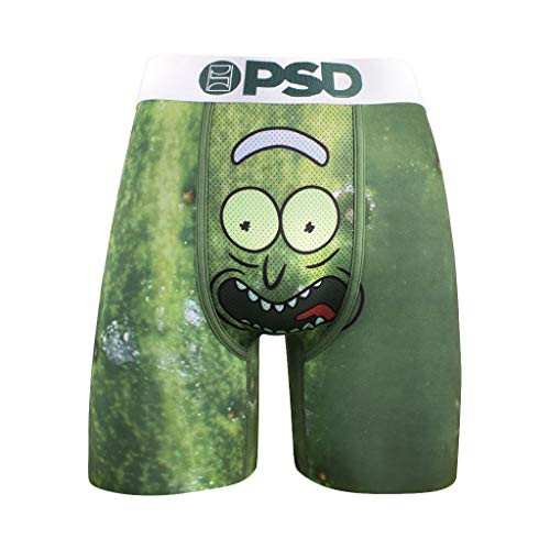 Men's Boxer Brief -Green/Rick  and  Morty Pickle Rick, S-
