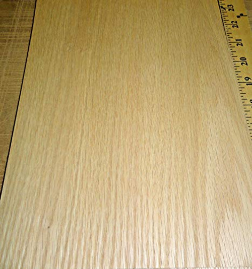 Red Oak wood veneer 8" x 10" with paper backer sample size sheet 1/40th" thick