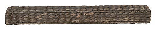 Creative Co-Op 23.5" Handwoven Water Hyacinth Wall Shelf, 32.5", Black