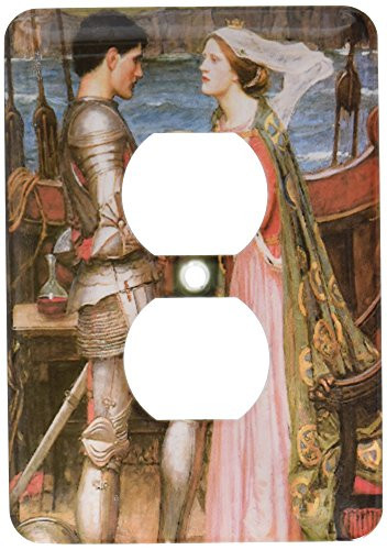 3dRose lsp-127216-6 Tristram and Isolde by John William Waterhouse 2 Plug Outlet Cover