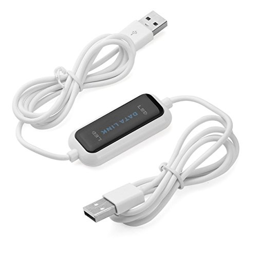 Kiminors HotHigh Speed USB PC to PC Online Share Sync Link Net Direct Data File Transfer Bridge LED Cable Easy Copy Between 2 Computer