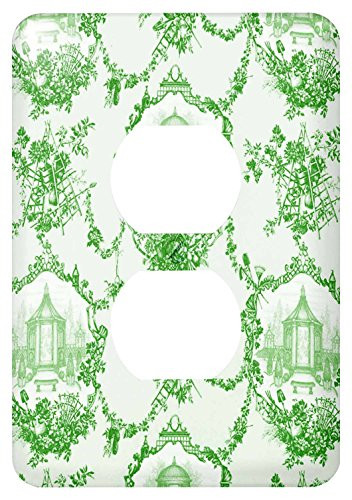 3dRose lsp-218088-6 Garden French Lime Popular Toile Print 2 Plug Outlet Cover