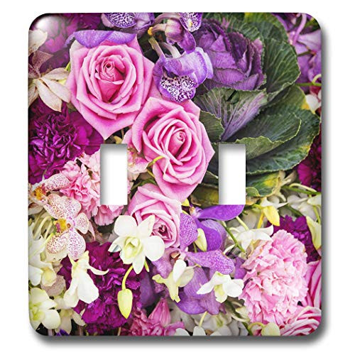 3dRose Danita Delimont - Flowers - Southeast Asia, Thailand, Bangkok, Colorful Flower Market Display - double toggle switch -lsp-312829-2-