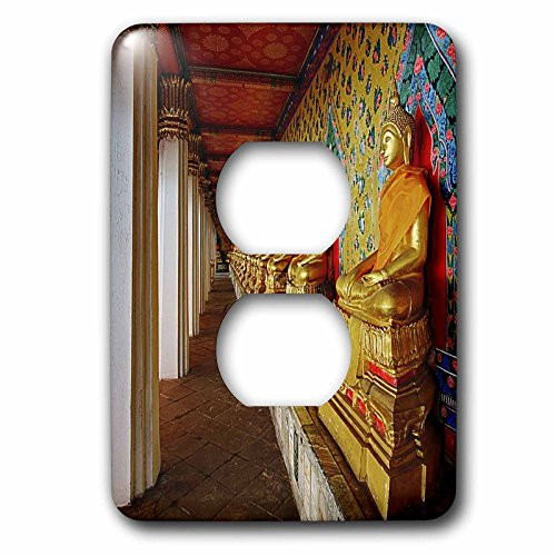 3dRose lsp-70818-6 Line of Buddhas, Wat Arun, Bangkok, Thailand-As36 Aje0100 Adam Jones Light Switch Cover