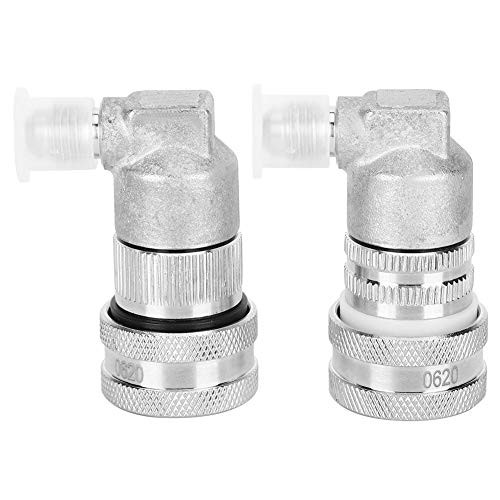 Beer Keg Adapter, Connector Dispenser 2PCs Stainless Steel Adapter Quick Keg Coupler Adapter, Brewing Beer Kegging System Keg Coupler for Home Gas and Liquid