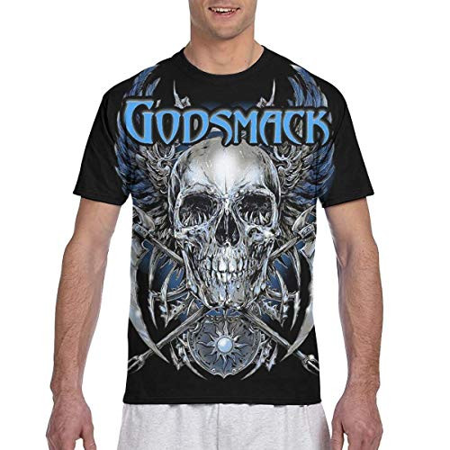 Godsmack Casual Men's Short Sleeve T Shirt 3D Printed Casual Round Neck Tops Black Godsmack Casual Men's Short Sleeve T Shirt 3D Printed Casual Round Neck Tops Black