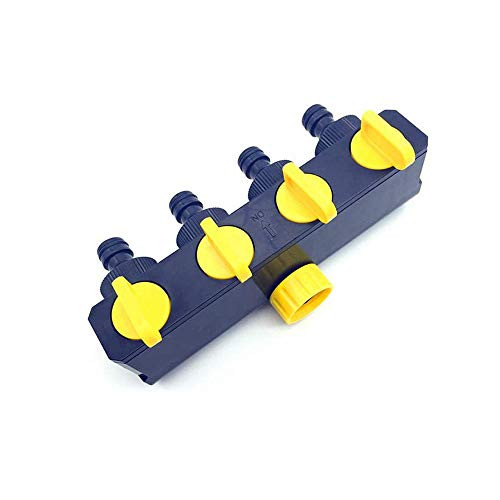 huicouldtool 1 PCS Irrigation Connection Device Garden Hose Pipe Splitter Plastic Drip Irrigation Water Connector Agricultural 4 Way Tap 3/4,3/4''