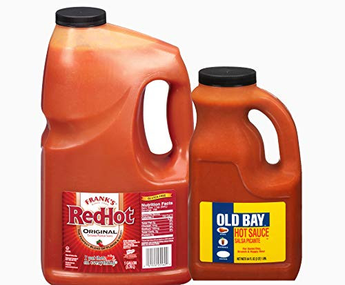 Frank's RedHot Original Cayenne Pepper Sauce, 1 Gal with Old Bay Hot Sauce, 64 oz Frank's RedHot Original Cayenne Pepper Sauce, 1 Gal with Old Bay Hot Sauce, 64 oz