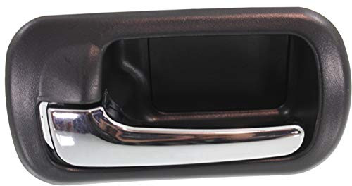 Interior Door Handle compatible with Honda Civic 01-05 Rear LH Inside Chrome Black Sedan EX/LX/Hybrid Models
