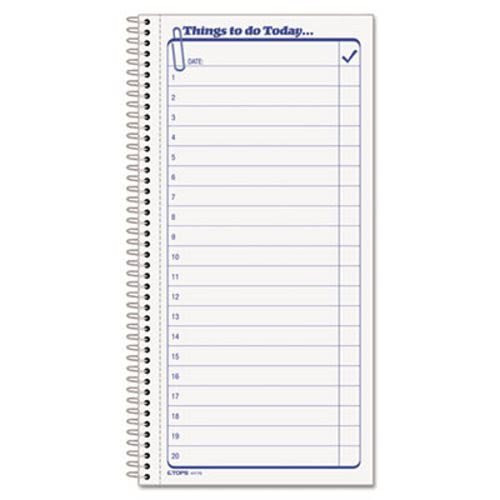 TOPS 41170 - Things To Do Spiral Daily Agenda Book, 5-1/2 x 11, Two-Part Carbonless, 50/Pad-TOP41170 by Tops
