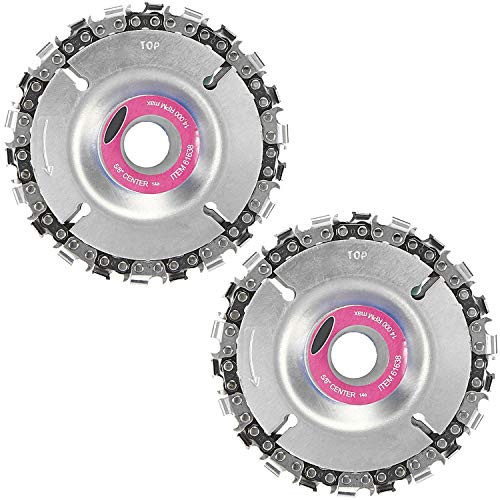 4 Inch Grinder Disc and Chain 22 Tooth Fine Cut Chain Set Replacement for 100/115 Angle Grinder 5/8 Inch Center Hole