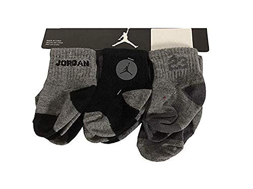 Nike Jordan Jumpman 23 Baby Boy's Quarter Crew Socks - 6 Pair -3C-7C/3-4.5 Sock Size--