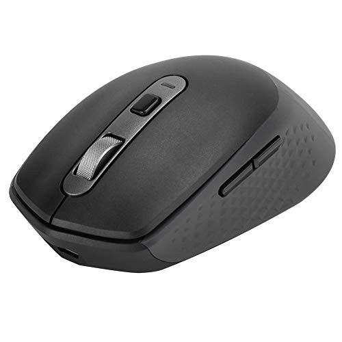 2.4G Wireless Rechargeable Mouse,6 Button Mute Mice with USB Bluetooth Receiver,2400 DPI Optical Resolution,for Home Office Gaming PC Tablet Laptop Desktop
