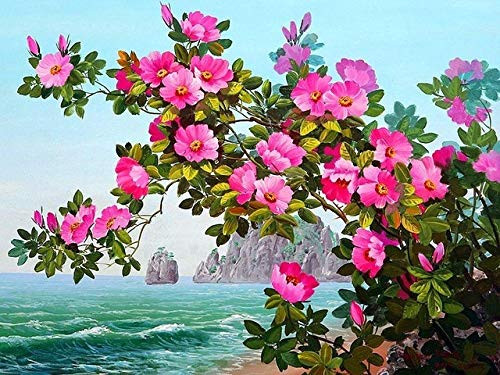 LUANXP 5D Diamond Embroidery Full Display Flowers Diamond Painting Scenery Rhinestones Pictures Diamond Mosaic Flower 30X40CM