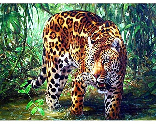 LUANXP 5D DIY Diamond Embroidery Animals Diamond Mosaic Full Display Leopard Rhinestones Pictures Diamond Art Home Decor 30X40CM