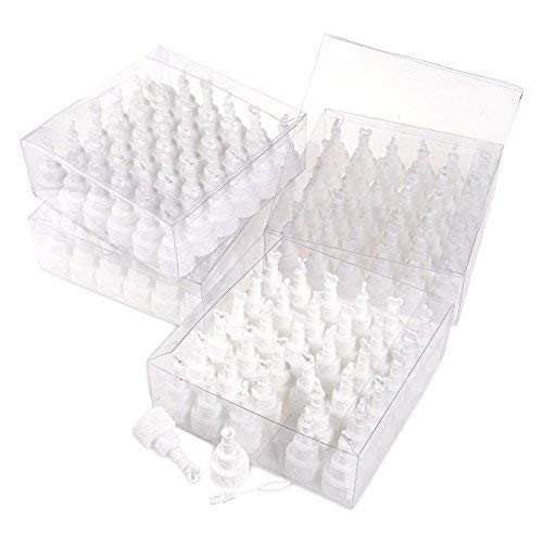 Party Bubble Favors - 144-Pack Wedding Bubbles Party Supplies, Bubble Wand Party Favors, Wedding Cake Design, White, 0.45-Ounce