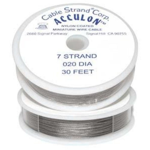 Acculon Beading Wire Tigertail 7 Strand .020 Dia.