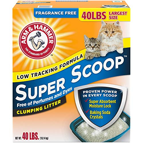 Arm  and  Hammer Super Scoop Clumping Cat Litter, Fragrance Free 40lb