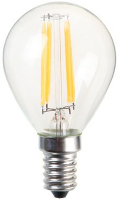 Bulbright LED Vintage Edison Bulb G45-4W LED Light Filament Bulb, Globe Shape E12 Base, Clear Warm White 2700K, LED Edison Bulb 40W Equivalent, 110-120VAC, Dimmable