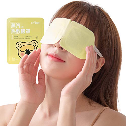 LIYO Steam Eye Mask, Self Heating Gentle Eye Masks for Dry Eyes Dark Circles and Puffiness, Disposable SPA Warm Moist Compress Pads, Relaxed Sleeping for Tired-Chamomile 10 Packs- LIYO Steam Eye Mask, Self Heating Gentle Eye Masks for Dry Eyes Dark Circles and Puffiness, Disposable SPA Warm Moist Compress Pads, Relaxed Sleeping for Tired-Chamomile 10 Packs-
