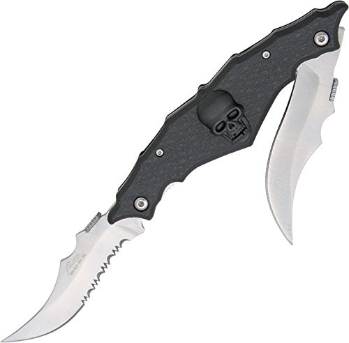 Szco Supplies Black Skull Folding Knife