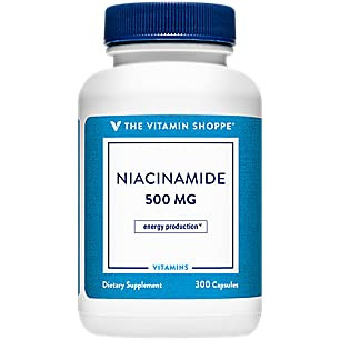 The Vitamin Shoppe Niacinamide 500MG, Supports Cholesterol Levels Already Within The Normal Range, Once Daily -300 Capsules-