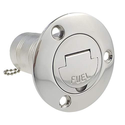 NRC and XRC 1-1/2"-38mm- Boat Fuel Deck Fill/Filler with Keyless Cap 1-1/2" Marine 316 Stainless Steel Hardware for Boat Yacht Caravan