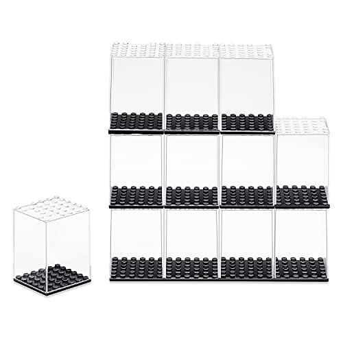 X XIN·SHI Minifigures Display Case, Acrylic Building Block Display Box, Action Figure Toys Storage-12PCS-