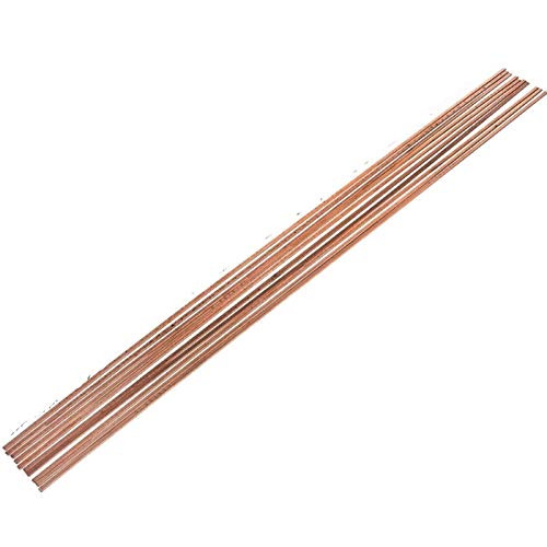 WUAHEIE 10pcs for Welding Repair 3x1.3x400mm Low Temperature Flat Welding Rod Brass Welding Rod DIY Hardware Manufacturing -Color : Brass-