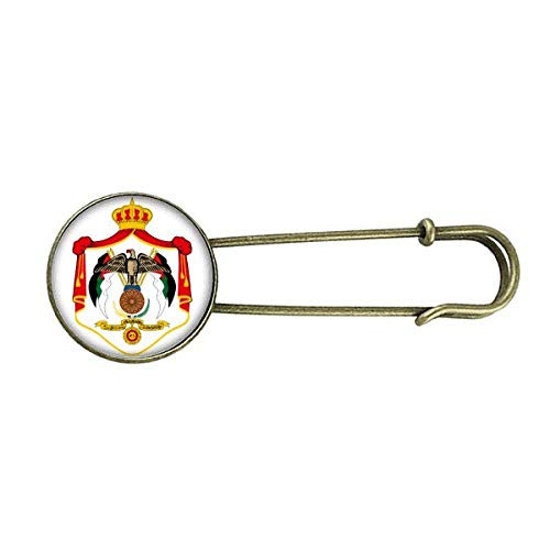 Jordan Asia National Emblem Retro Metal Brooch Pin Clip Jewelry Jordan Asia National Emblem Retro Metal Brooch Pin Clip Jewelry