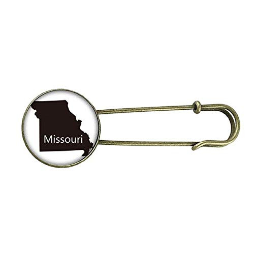 Missouri America USA Map Outline Retro Metal Brooch Pin Clip Jewelry Missouri America USA Map Outline Retro Metal Brooch Pin Clip Jewelry