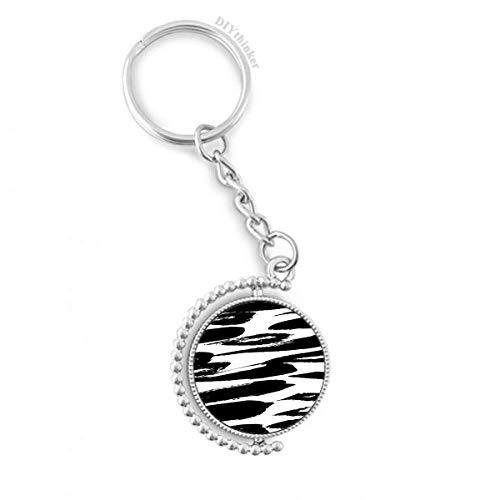 Brushwork Chinese Painting Texture Rotatable Keyholder Ring Disc Accessories Chain Clip
