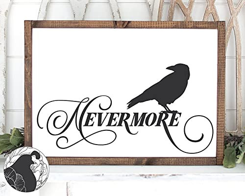 SVG Files, Halloween SVG, Nevermore SVG, Gothic SVG, Raven SVG, Cut Files, Digital Download, Vector, Htv File, DXF, PNG, Silhouette