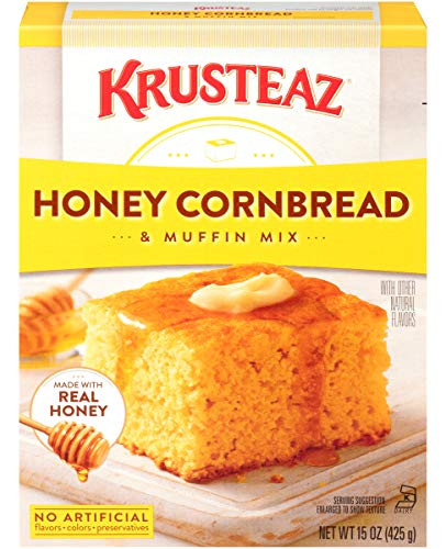 Krusteaz Honey Cornbread and Muffin Mix - No Artificial Colors, Flavors or Preservatives - 15 OZ -Pack of 6-