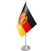 East Germany 1949 to 1990 Satin and Chrome Office Desk Table Flag